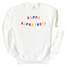 Load image into Gallery viewer, Kappa Alpha Theta Sweatshirt | Theta Circular Colorful Crewneck Sweatshirt | Kappa Alpha Theta Sorority Gift Idea - Kite and Crest
