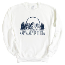 Load image into Gallery viewer, Kappa Alpha Theta Sweatshirt | Theta Epic Mountains Crewneck Sweatshirt | Kappa Alpha Theta Sorority Gift Idea - Kite and Crest