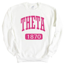 Load image into Gallery viewer, Kappa Alpha Theta Sweatshirt | Theta Large Established Crewneck Sweatshirt | Kappa Alpha Theta Sorority Gift Idea - Kite and Crest