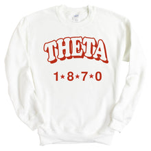 Load image into Gallery viewer, Kappa Alpha Theta Sweatshirt - Theta Red Arch Crewneck Sweatshirt - Kite and Crest