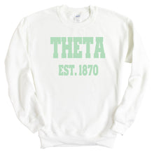 Load image into Gallery viewer, Kappa Alpha Theta Sweatshirt - Theta Sporty Established Crewneck Sweatshirt - Kite and Crest