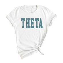 Load image into Gallery viewer, Kappa Alpha Theta T-shirt - Theta Blue Retro Tee - Kite and Crest