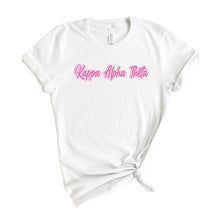 Load image into Gallery viewer, Kappa Alpha Theta T-Shirt | Theta Neon Pink Colored Shirt | Kappa Alpha Theta Sorority Gift Idea - Kite and Crest