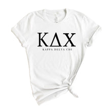 Load image into Gallery viewer, Kappa Delta Chi Block Letter T-shirt - Kite and Crest