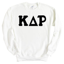 Load image into Gallery viewer, Kappa Delta Rho Basic Black Letters Sweatshirt - Fraternity Crewneck Sweatshirt - Kite and Crest