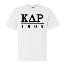 Load image into Gallery viewer, Kappa Delta Rho Black Letter Comfort Colors T-Shirt - Fraternity Tee - Kite and Crest