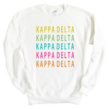 Load image into Gallery viewer, Kappa Delta Sweatshirt - KD Modern Stacked Crewneck Sweatshirt - Kite and Crest