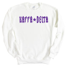 Load image into Gallery viewer, Kappa Delta Sweatshirt | KD Rock Star Crewneck Sweatshirt | Kappa Delta Sorority Gift Idea - Kite and Crest