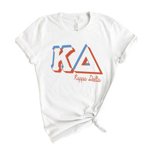 Load image into Gallery viewer, Kappa Delta T-shirt - KD American Colored Tee - Kite and Crest