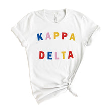 Load image into Gallery viewer, Kappa Delta T-Shirt | KD Circular Colorful Shirt | Kappa Delta Sorority Gift Idea - Kite and Crest