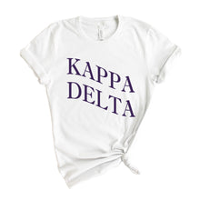 Load image into Gallery viewer, Kappa Delta T-Shirt | KD Large and Wavy Letters Shirt | Kappa Delta Sorority Gift Idea - Kite and Crest