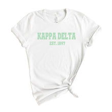 Load image into Gallery viewer, Kappa Delta T-shirt - KD Sporty Established Tee - Kite and Crest
