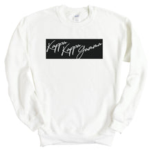 Load image into Gallery viewer, Kappa Kappa Gamma Sweatshirt - Kappa (KKG) Black Box Crewneck Sweatshirt - Kite and Crest