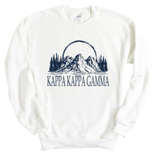 Load image into Gallery viewer, Kappa Kappa Gamma Sweatshirt | Kappa (KKG) Epic Mountains Crewneck Sweatshirt | Kappa Kappa Gamma Sorority Gift Idea - Kite and Crest