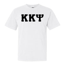 Load image into Gallery viewer, Kappa Kappa Psi Basic Black Letters Comfort Colors T-Shirt - Fraternity Tee - Kite and Crest