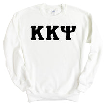 Load image into Gallery viewer, Kappa Kappa Psi Basic Black Letters Sweatshirt - Fraternity Crewneck Sweatshirt - Kite and Crest