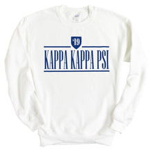 Load image into Gallery viewer, Kappa Kappa Psi Shield Sweatshirt - Fraternity Crewneck Sweatshirt - Kite and Crest