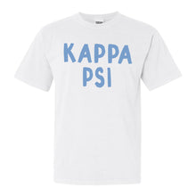 Load image into Gallery viewer, Kappa Psi Blue Cotton Candy Comfort Colors T-Shirt - Kite and Crest
