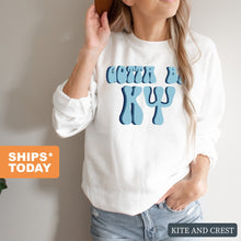 Load image into Gallery viewer, Kappa Psi Happy to be Sweatshirt - Fraternity Crewneck Sweatshirt - Kite and Crest