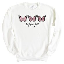 Load image into Gallery viewer, Kappa Psi Trendy Butterfly Sweatshirt - Fraternity Crewneck Sweatshirt - Kite and Crest