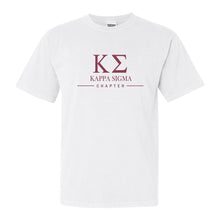 Load image into Gallery viewer, Kappa Sigma Comfort Colors T-Shirt - Kappa Sig Basic Lined Shirt - Kite and Crest