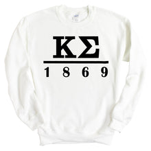 Load image into Gallery viewer, Kappa Sigma Sweatshirt - Kappa Sig Black Letters Crewneck Sweatshirt - Kite and Crest