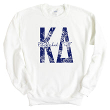 Load image into Gallery viewer, KD Kappa Delta Blue Floral Sorority Crewneck Sweatshirt - Kite and Crest