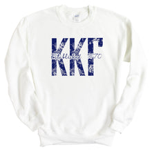 Load image into Gallery viewer, KKG Kappa Kappa Gamma Blue Floral Sorority Crewneck Sweatshirt - Kite and Crest