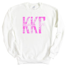 Load image into Gallery viewer, KKG Kappa Kappa Gamma Pink Floral Sorority Crewneck Sweatshirt - Kite and Crest