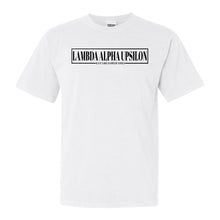 Load image into Gallery viewer, Lambda Alpha Upsilon Fraternal Block Comfort Colors T-Shirt - Fraternity Tee - Kite and Crest