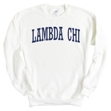 Load image into Gallery viewer, Lambda Chi Alpha Sweatshirt - Lambda Chi Intrinsic Lettered Crewneck Sweatshirt - Kite and Crest