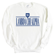 Load image into Gallery viewer, Lambda Chi Alpha Sweatshirt - Lambda Chi Shield Crewneck Sweatshirt - Kite and Crest