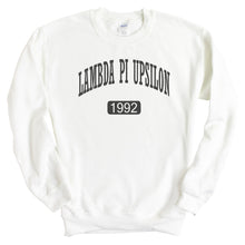 Load image into Gallery viewer, Lambda Pi Upsilon Athletic Crewneck Sweatshirt - Kite and Crest