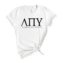 Load image into Gallery viewer, Lambda Pi Upsilon Block Letter T-shirt - Kite and Crest