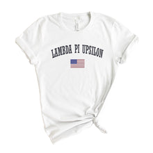 Load image into Gallery viewer, Lambda Pi Upsilon USA T-shirt - Kite and Crest