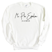 Load image into Gallery viewer, Mu Phi Epsilon Sorority Alumna Sweatshirt - Fraternity Crewneck Sweatshirt - Kite and Crest