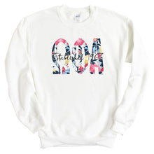 Load image into Gallery viewer, Omega Phi Alpha Floral Block Crewneck Sweatshirt - Kite and Crest