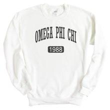 Load image into Gallery viewer, Omega Phi Chi Athletic Crewneck Sweatshirt - Kite and Crest