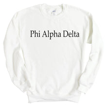 Load image into Gallery viewer, Phi Alpha Delta Clean and Simple Sweatshirt - Fraternity Crewneck Sweatshirt - Kite and Crest