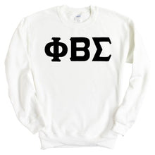 Load image into Gallery viewer, Phi Beta Sigma Basic Black Letters Sweatshirt - Fraternity Crewneck Sweatshirt - Kite and Crest