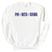 Load image into Gallery viewer, Phi Beta Sigma Fraternal Star Sweatshirt - Fraternity Crewneck Sweatshirt - Kite and Crest