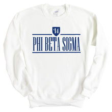 Load image into Gallery viewer, Phi Beta Sigma Shield Sweatshirt - Fraternity Crewneck Sweatshirt - Kite and Crest