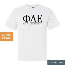 Load image into Gallery viewer, Phi Delta Epsilon Classic Comfort Colors T-Shirt - Kite and Crest