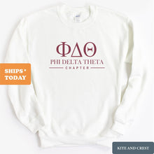 Load image into Gallery viewer, Phi Delta Theta Sweatshirt - Phi Delt Basic Lined Crewneck Sweatshirt - Kite and Crest