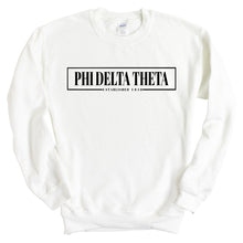 Load image into Gallery viewer, Phi Delta Theta Sweatshirt - Phi Delt Fraternal Block Crewneck Sweatshirt - Kite and Crest