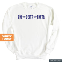Load image into Gallery viewer, Phi Delta Theta Sweatshirt - Phi Delt Fraternal Star Crewneck Sweatshirt - Kite and Crest