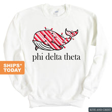 Load image into Gallery viewer, Phi Delta Theta Sweatshirt - Phi Delt Red Whale Crewneck Sweatshirt - Kite and Crest