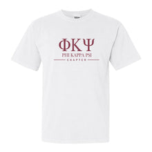 Load image into Gallery viewer, Phi Kappa Psi Comfort Colors T-Shirt - Phi Psi Basic Lined Shirt - Kite and Crest