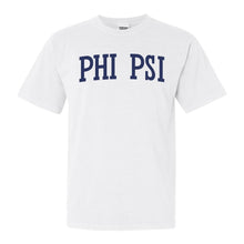 Load image into Gallery viewer, Phi Kappa Psi Comfort Colors T-Shirt - Phi Psi Intrinsic Lettered Shirt - Kite and Crest