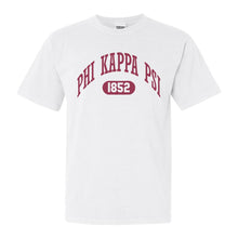 Load image into Gallery viewer, Phi Kappa Psi Comfort Colors T-Shirt - Phi Psi Large Athletic Shirt - Kite and Crest
